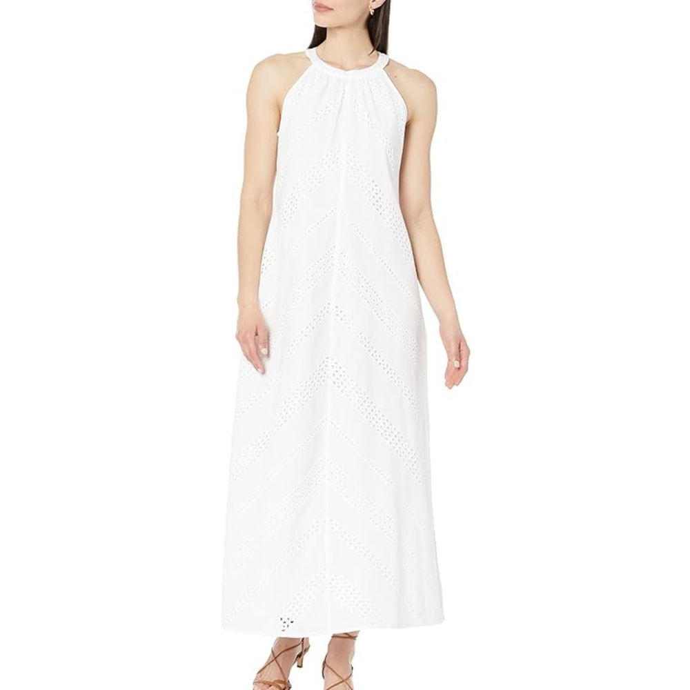 Tommy Bahama White Eyelet Diamond Maxi Dress Size XS NWOT